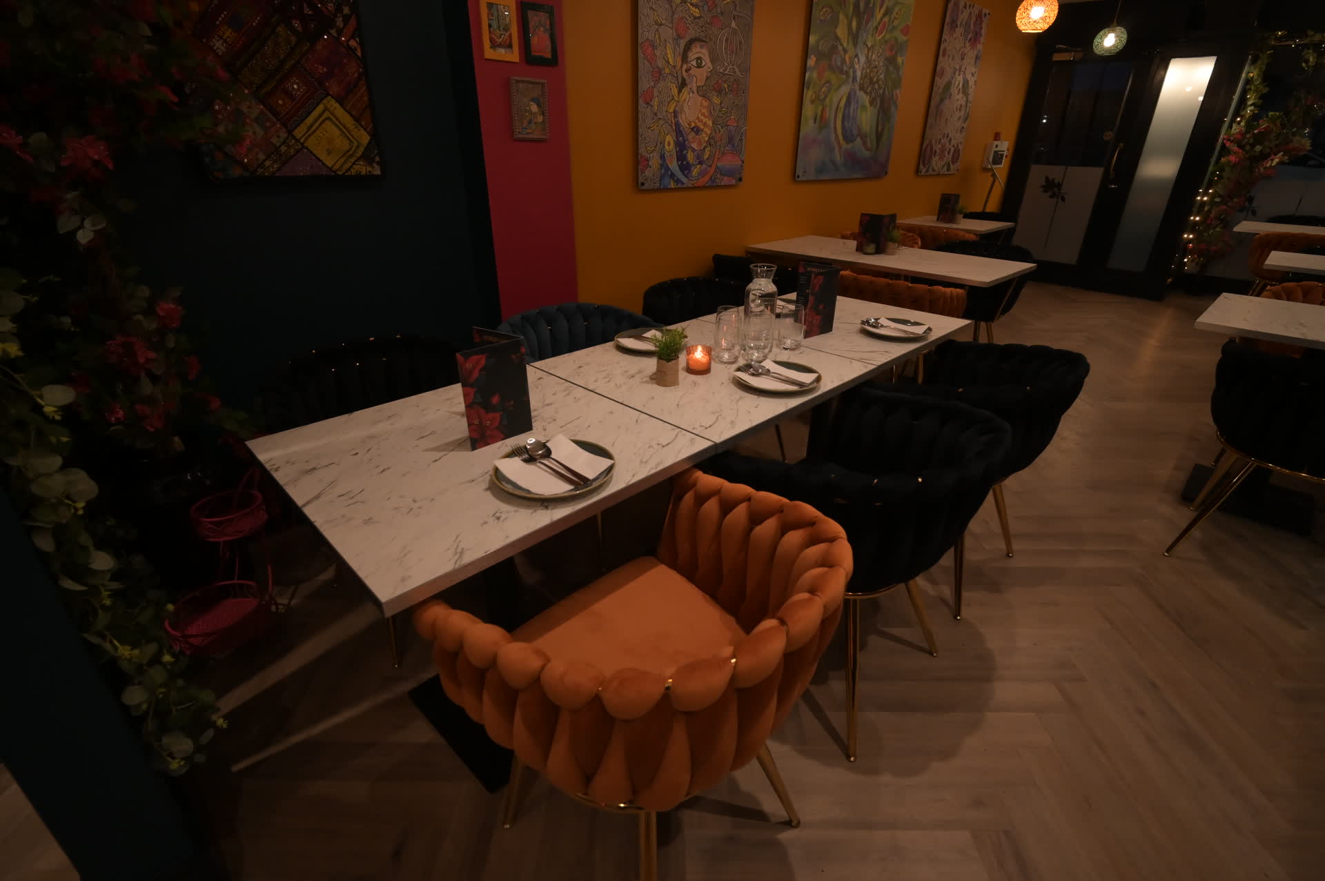 Elegant dining table setting at 47 Restaurant